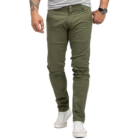 Rock Creek H-379 Men's Chino Trousers, Olive Cover