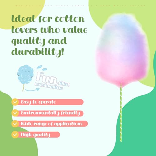 Image of Reallnaive 200 Pieces Cotton Candy Cones 13.8 Inch Cotton Candy Holder Stick Random Color Paper Straw Cones Colorful Sticks for Birthday Wedding Holiday Party (Green Color)