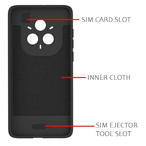 Image of Shockproof Case for Realme 14 Pro Plus 5G | Full Camera Protection | TPU Flexible Back Cover for Realme 14 Pro Plus 5G (Matte Black)