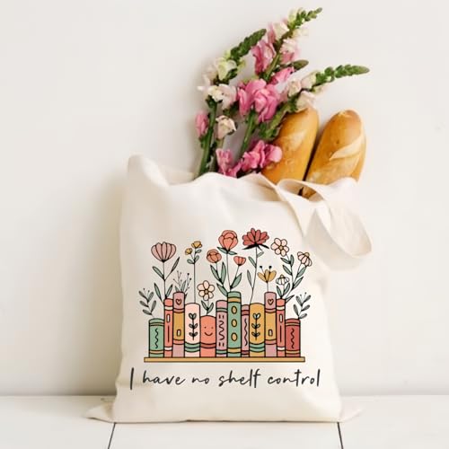Book Lovers Gifts, Funny Bookish Gifts, Canvas Book Bags for Women, Cute Tote Bag for Readers 7