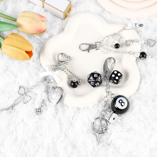 Image of Bag Charms for Handbag Cherry Strawberry Y2K Bow Keychain Cute Purse Charms Accessories for Women Tote Bag Fruit Charm
