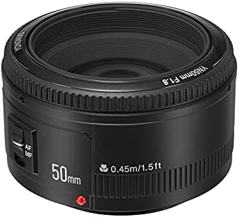 Yongnuo YN 50mm F/1.8 AF/MF Large Aperture Auto Focus Lens for Canon EF Mount EOS Camer