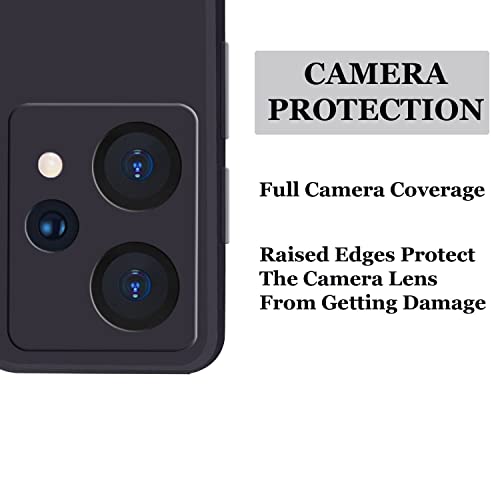 Image of A rtistque Liquid TPU Silicone Matte Shockproof Flexible with Camera Protection Soft Back Cover Case for Realme 9 Pro 5G - Black