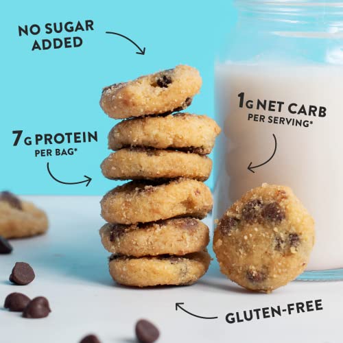 Highkey Keto Chocolate Chip Cookies - 3 Pack - Gluten Free Snacks Keto Food Sugar Free High Protein Cookie Zero Carbs Healthy Low Carb Snack Foods Diabetic Friendly Ketogenic Dessert Treats Products