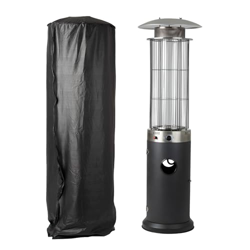 Full-Length Outdoor Vinyl Cover for Spiral Flame LPG Patio Heaters with 21