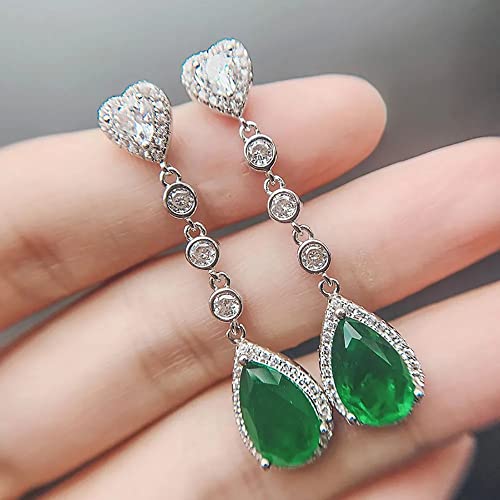 Conjuntos de Joyas de Compromiso Boda Collar Pendientes Esmeralda 5