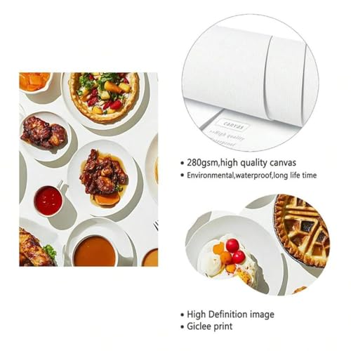 Impression sur toile cuisine délicieuse solution pour mur vide salle à manger 70x100