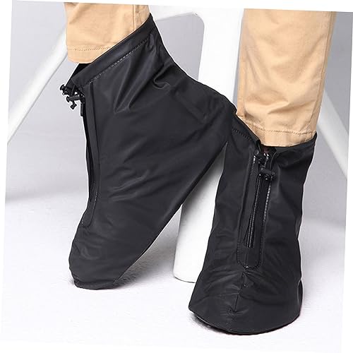2 pares de cubre zapatos antideslizantes para lluvia, protectores ligeros y reutilizables adecuados para ciclismo y camping, uso interior y exterior miniatura 2