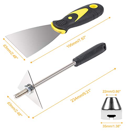 Heat Gun Nozzles Kit, Seekone Hot Air Gun Attachments 7 Pieces Stainless Steel Accessories Air Outlet Diameter 35Mm / 1.377Inch #TOP7