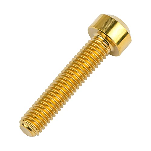Image of Titanium Torx Square Head M6 x 10 15 20 25 30 35 40 45 50 60 65 70 80mm Screw Pack of 5 (Gold, M6x30mm)