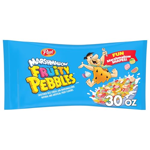 Image of Marshmallow Fruity PEBBLES Breakfast Cereal, Gluten Free, 30 Oz Bag