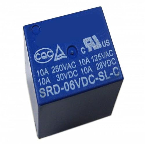 Relais CC 6V SRD-06VDC-SL-C 10A commutation stable pour PCB
