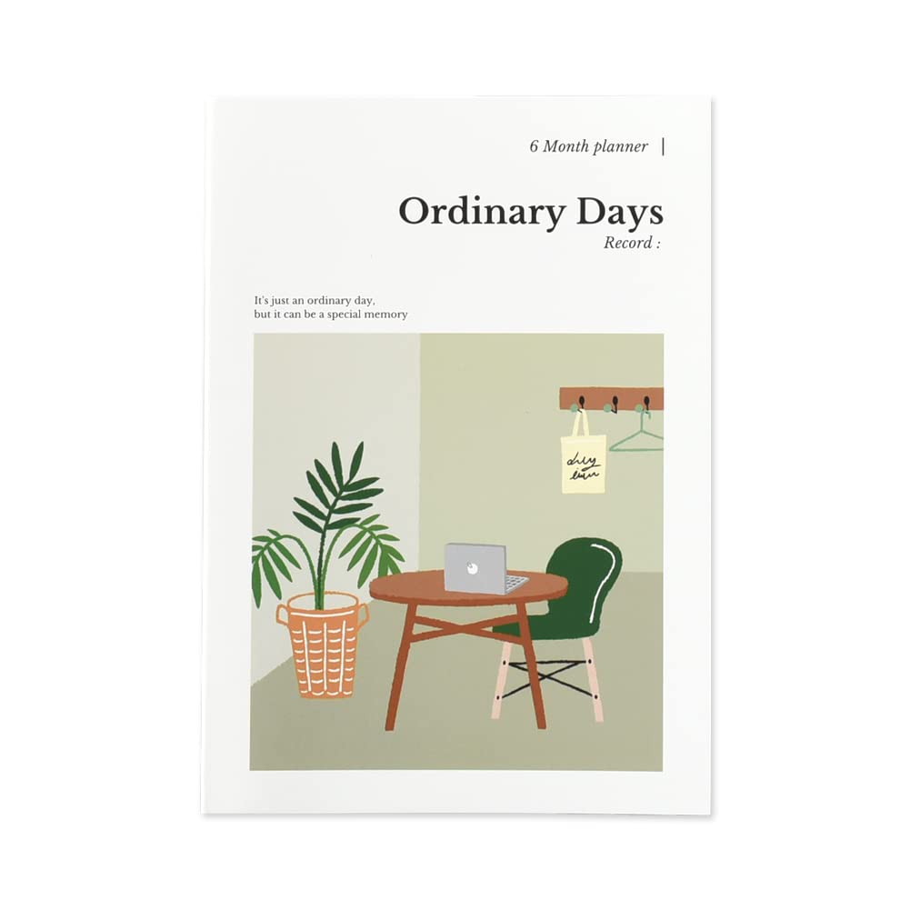 Monolike Ordinary Days Diary 6 Month Planner, Green day - Academic Planner, Weekly & Monthly Planner, Scheduler — image 1
