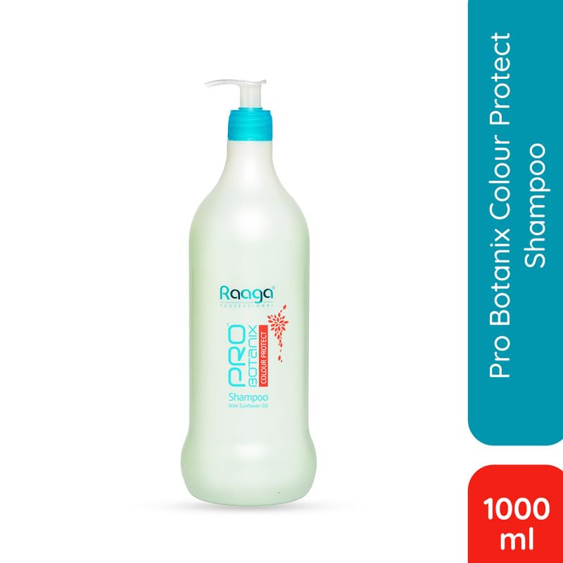 Image of Raaga Professional Pro Botanix Colour Protect Shampoo with Sunflower Oil | Helps Protect and Retains Hair Color, Reduces Breakage | Suitable For Men and Women (1000 ml)