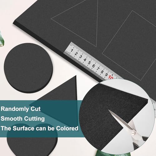 6 Blatt Moosgummi Selbstklebend Platten, 300 * 200 * 5mm Polster Selbstklebend Gummimatte, Selbstklebende Schaumstoffplatte, EVA Schaumstoff Antirutschmatte für Möbel Türen Fenster DIY Verzierung