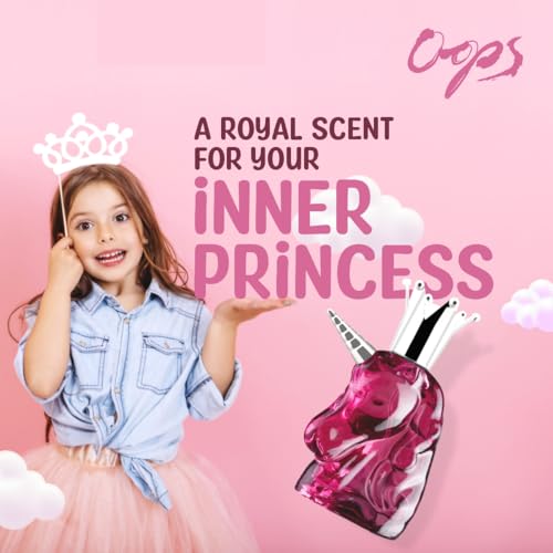 Oops Women Eau De Toilette - Princess, 50Ml: Enchanting Freesia, Jasmine, Rose, White Musk, Peach & Caramel In Unique Unicorn Glass Bottle-Ideal Gift For Girls, Captivating Citrus & Fruity Fragrance