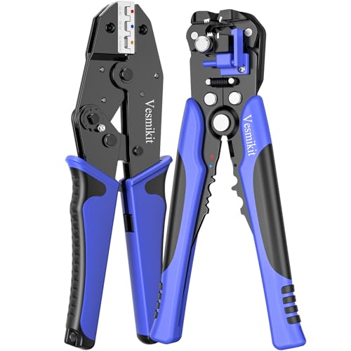 Vesmikit Wire Stripper and Crimping Tool,AWG 24-10 Automatic Stripper Tool