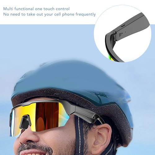 Lunettes de soleil connectées Bluetooth 5.3 avec haut-parleur et micro intégrés - 5