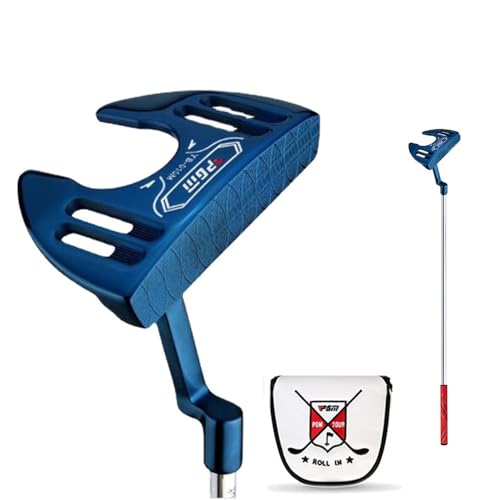 Putter de golf maillet droitier en acier avec loft 3° et couvre-tête inclus