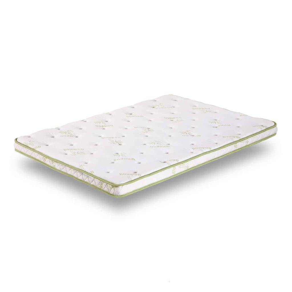 SAMPUR - Surmatelas Bamboo Zen : Mémoire de Forme | Soutien mi-Ferme | Accueil Tonique | 8 cm d'épaisseur | 140/190 cm