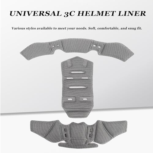 Motorcycle Helmet Liner for Shoei X-Fifteen, Comfortable Helmet Liner Replacement Pads, Breathable Soft Cushion Inner Padding Soft Cushion,B Grey - Thumbnail 3