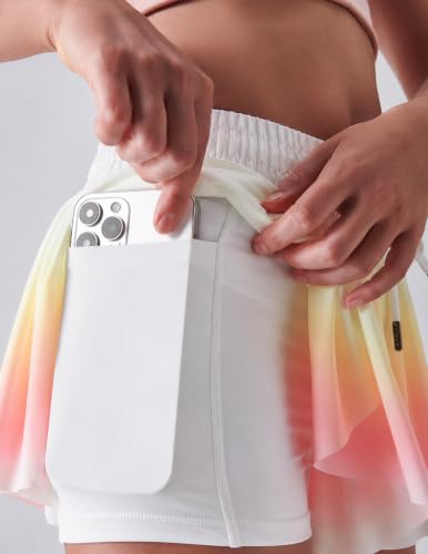 Image of 1 or 3 Pack Girls Flowy Shorts with Spandex Liner & Pocket, 2-in-1 Athletic Butterfly Shorts for Running Dance