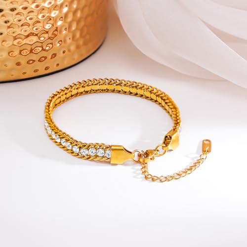 Image of Rubans Demi Fine Stainless Steel Bracelet Waterproof Gift for Women & Girls