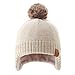 Moon Kitty Baby Boys Hats Toddler Beanies for Boys Winter Fleece Skiing Winter Caps with Warm Ear Flap Beige