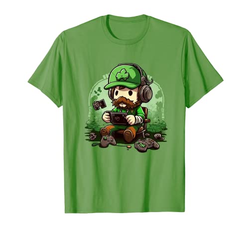 Gamer St Patricks Day Kids Boys Men Video Game Camiseta