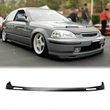 MagicDrift Front Bumper Lip, Compatible with 1996-1998 Honda Civic, BYS Backyard Style Flexible Polyurethane(PU) Front Lip Chin Spoiler Splitter, Unpainted Black, 1 PC