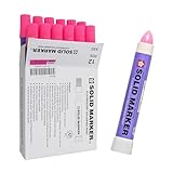 Sakura Solidified Paint Solid Marker, Fluorescent Pink (Box of 12)