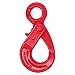 Agatige 1.12T Lifting Hook, Slip Hook Safty Lock Self-Locking Eye-Type Safety Lifting Hooks