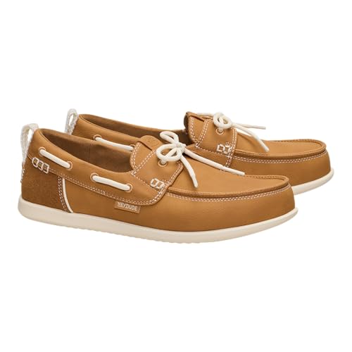 HEYDUDE Women's Harbor Breeze Lo Classic Boat Shoe, Bone Brown, Size 7, Lightweight Slip-On Loafer - image 2
