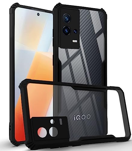 Image of Jkobi Back Cover Case for Vivo iQOO 9 5G (Shockproof with Polycarbonate Clear Panel | Professional Black)