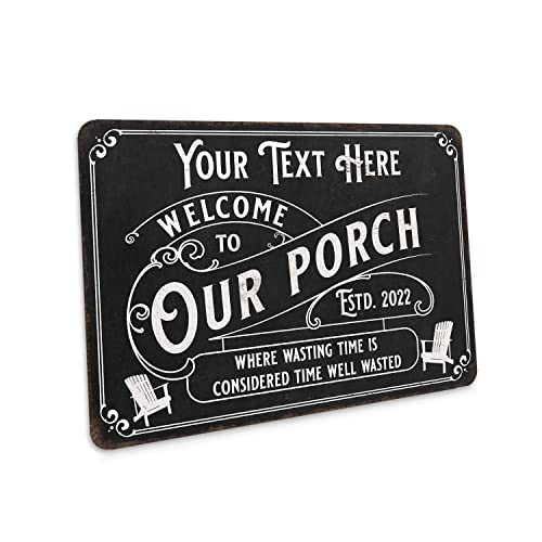 Personalized Porch Sign Welcome to Our Porch Sign Custom Family