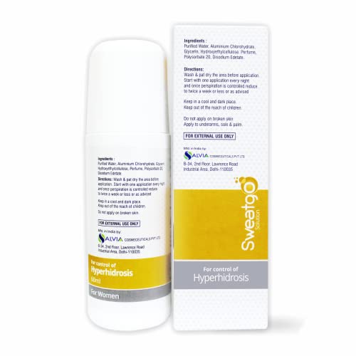 Image of Salve Sweatgo Jasmine - 60ml (Pack of 3) | Clinical Strength Antiperspirant Roll-On | Dermatologist Recommended, Hyperhidrosis Sweat Control for Underarms, Palms & Feet - Alcohol-Free, Non-Irritant