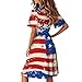 Fourth of July Dresses for Women Stars Stripe Independence Day Festival Maternity Dressy Short Sleeve Graphic Fashion Fourth of July Outfits Vestidos De Verano para Mujer 2025