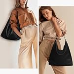 Tote Bag Hobo Handbags for Women Soft Vegan Leather Shoulder Bags Slouchy Tote Purses for Work Shopping