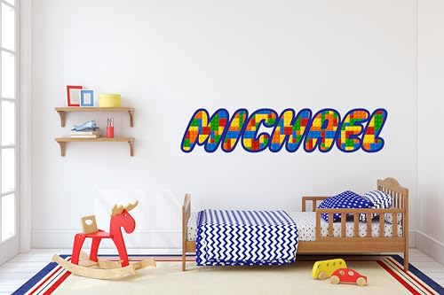 Vinilo Decorativo Nombre Bloques para Habitación Infantil miniatura 6
