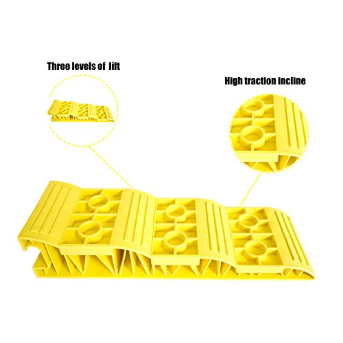 Homeon Wheels RV Leveling Blocks Wheel Chocks Heavy Duty Trailer