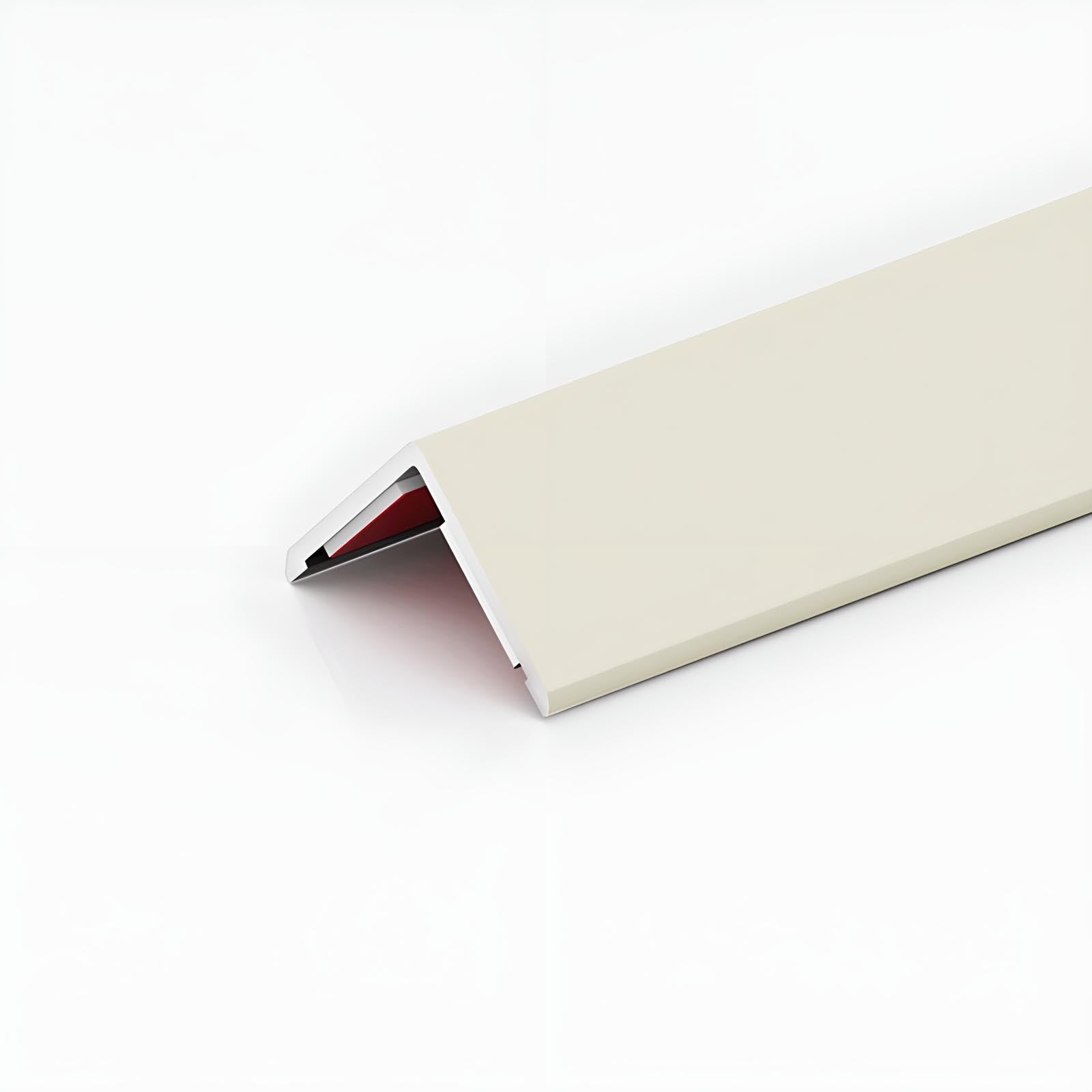 Raouoae Edge Protection Profile, Self-Adhesive Aluminum Alloy Corner & Angle Protector, 3x100cm For Safe, Elegant Solutions In Kitchens, Children’s Rooms & Workshops(Milchig weiß,Breite 1.5 cm)