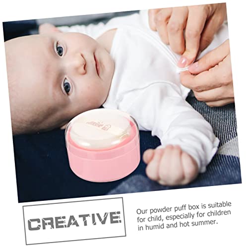 Hoement 6 Pçs Caixa De Uso Corporal Puff Bebê Para Dispensador De Pó Portátil Casa Vazia Recipientes
