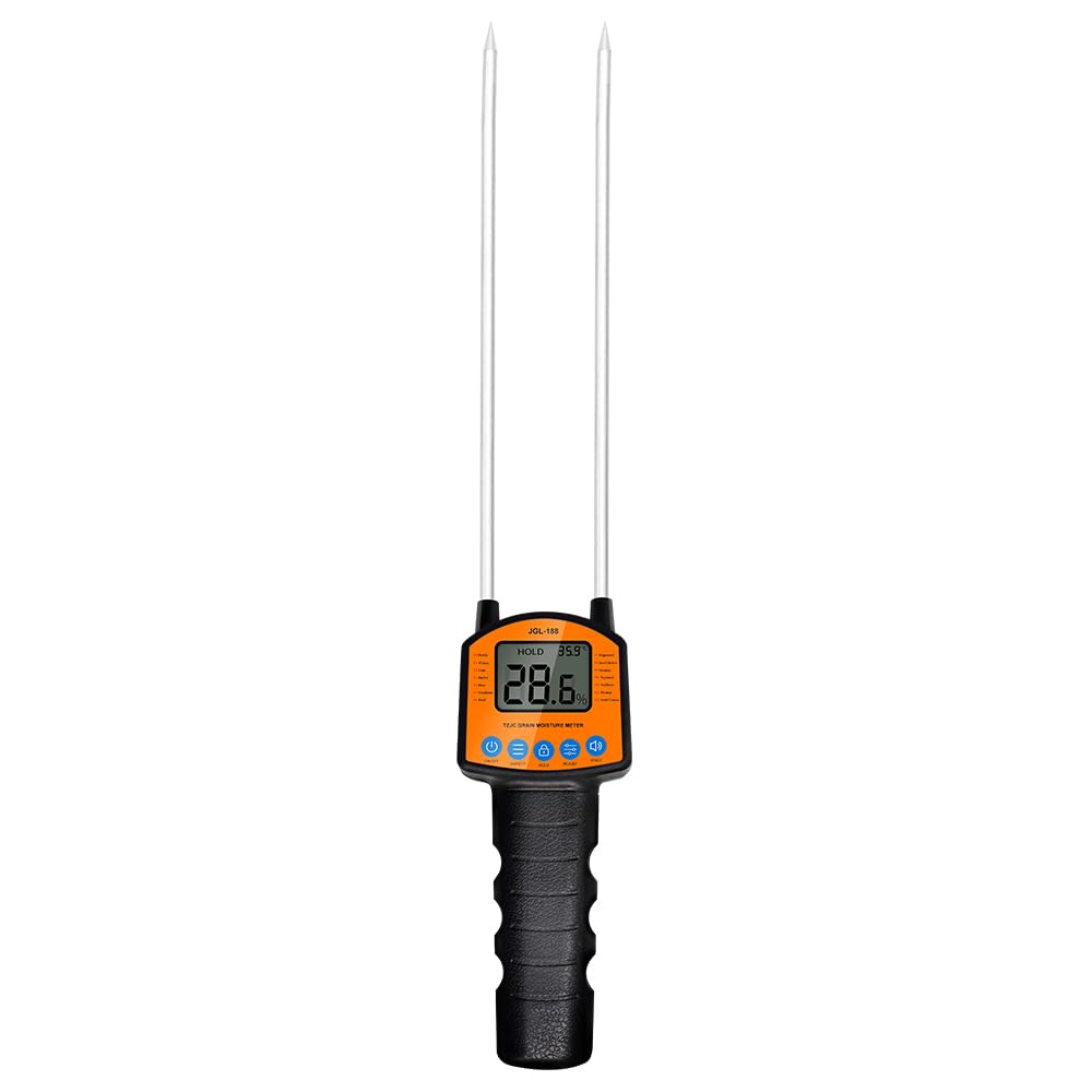 Llawqsm Jgl-188 Moisture Meter, Tk100 Grain Moisture Meter Portable Analyzer Corn Wheat Bean Peanut Measurement Tester Paddy Hygrometer(Jgl-188)