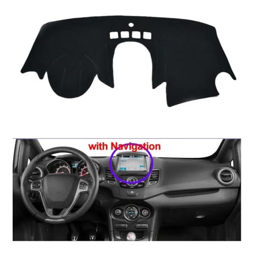 Tapis de tableau de bord pour Ford Fiesta MK7 2009-2019 Dashmat avec navigation - 5