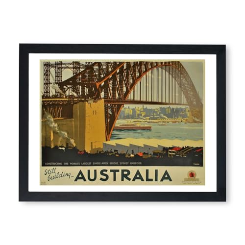Affiche voyage Australie Percy Trompf encadrée - Édition Premium Spiffing Prints