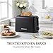 Elite Gourmet 2-Slice Cool Touch Toaster – 6 Browning Levels, Extra Wide 1.25” Slots for Bagels & Thick Bread, Cancel Function, Compact, ETL Certified, Black