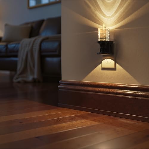 Image of Briignite Flameless Candle Night Light, Bubble Night Lights Plug into Wall, Candle Nightlight with Light Sensor, Dimmable LED Night Light Plug in, Warm White 3000K Nightlight for Hallway Bathroom