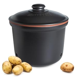 Römertopf Kartoffeltopf 5,5L Schwarz Keramik