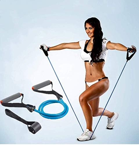 Single Resistance Bands, Workout Bands with Handles and The Exercise Bands with Door Anchor, Suitable for Resistance Training, Physical Therapy, Home Workouts, Boxing Training