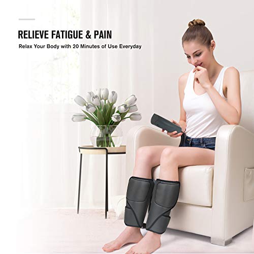 FIT KING Leg Massager for Circulation Calf Massager with Heat 3 Modes 3 Intensities FT-017A